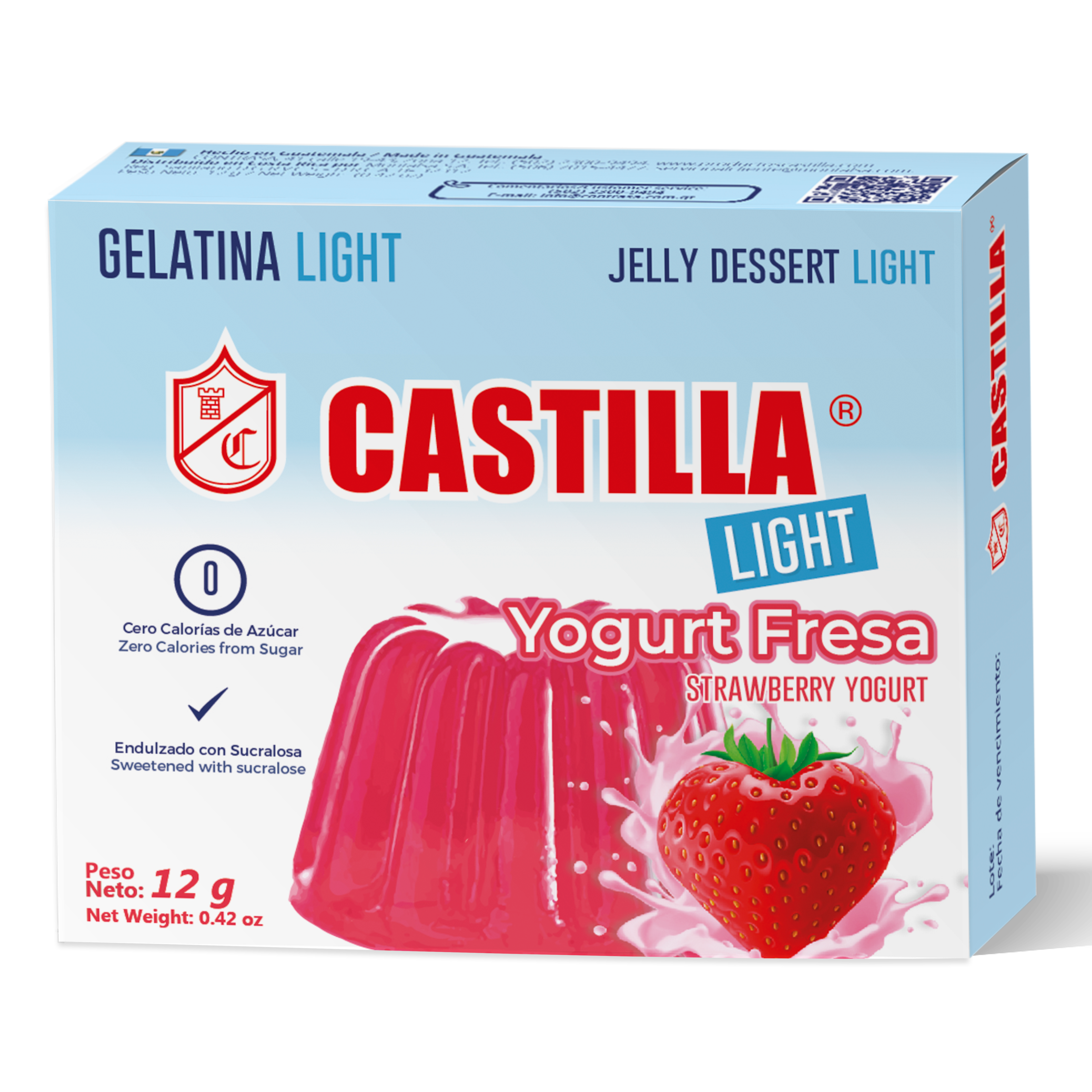 Gelatina Castilla Light Yogurt y Fresa 12g